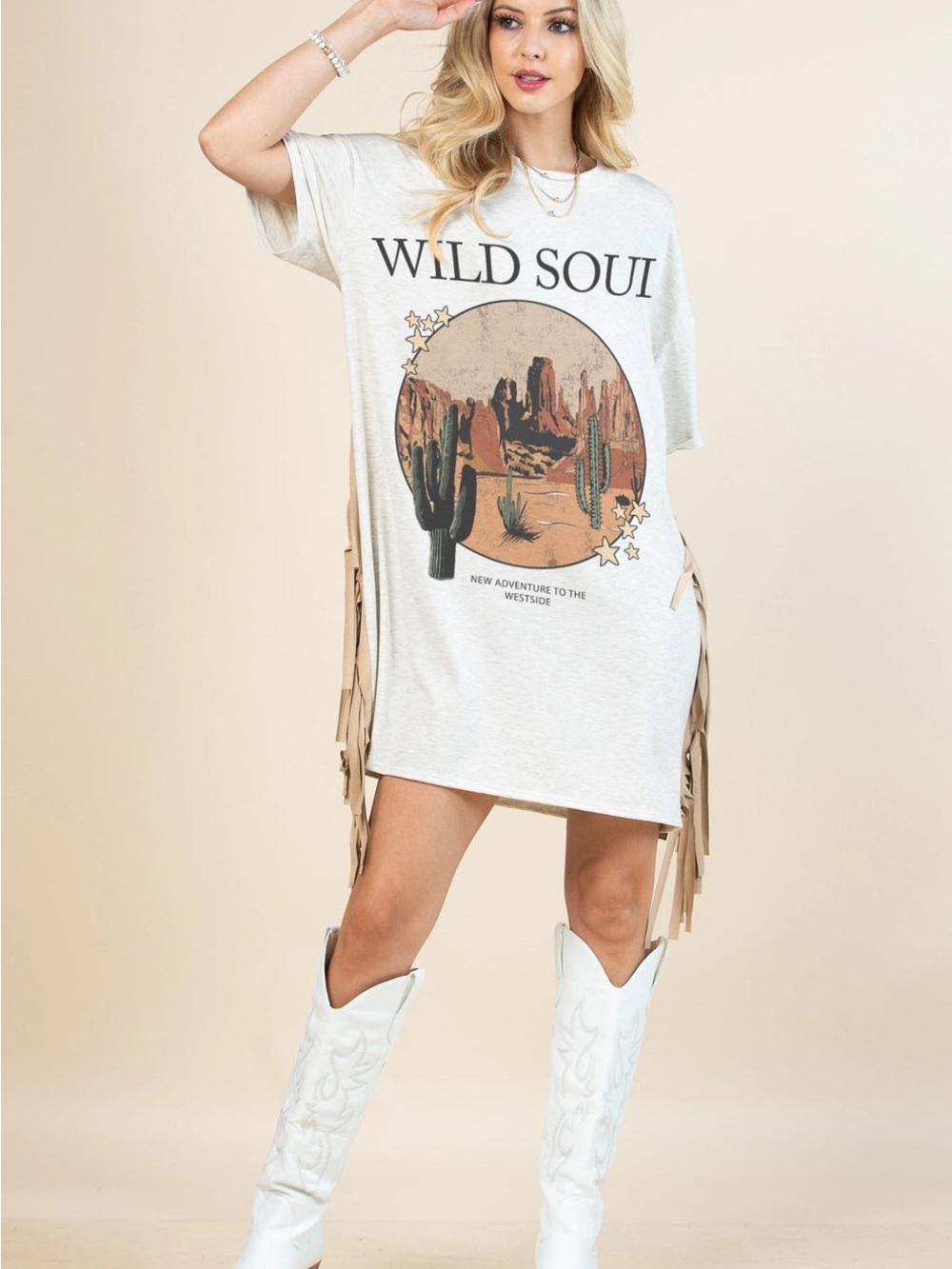 Graphic Desert Tee Dress - Picture 3 of 4
